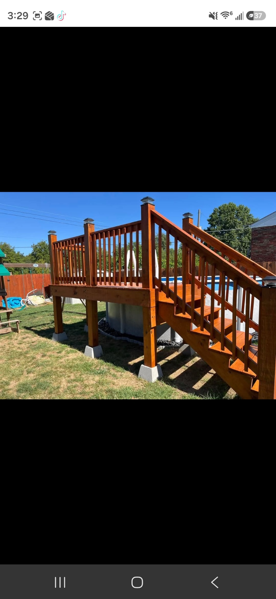 Custom stained deck build