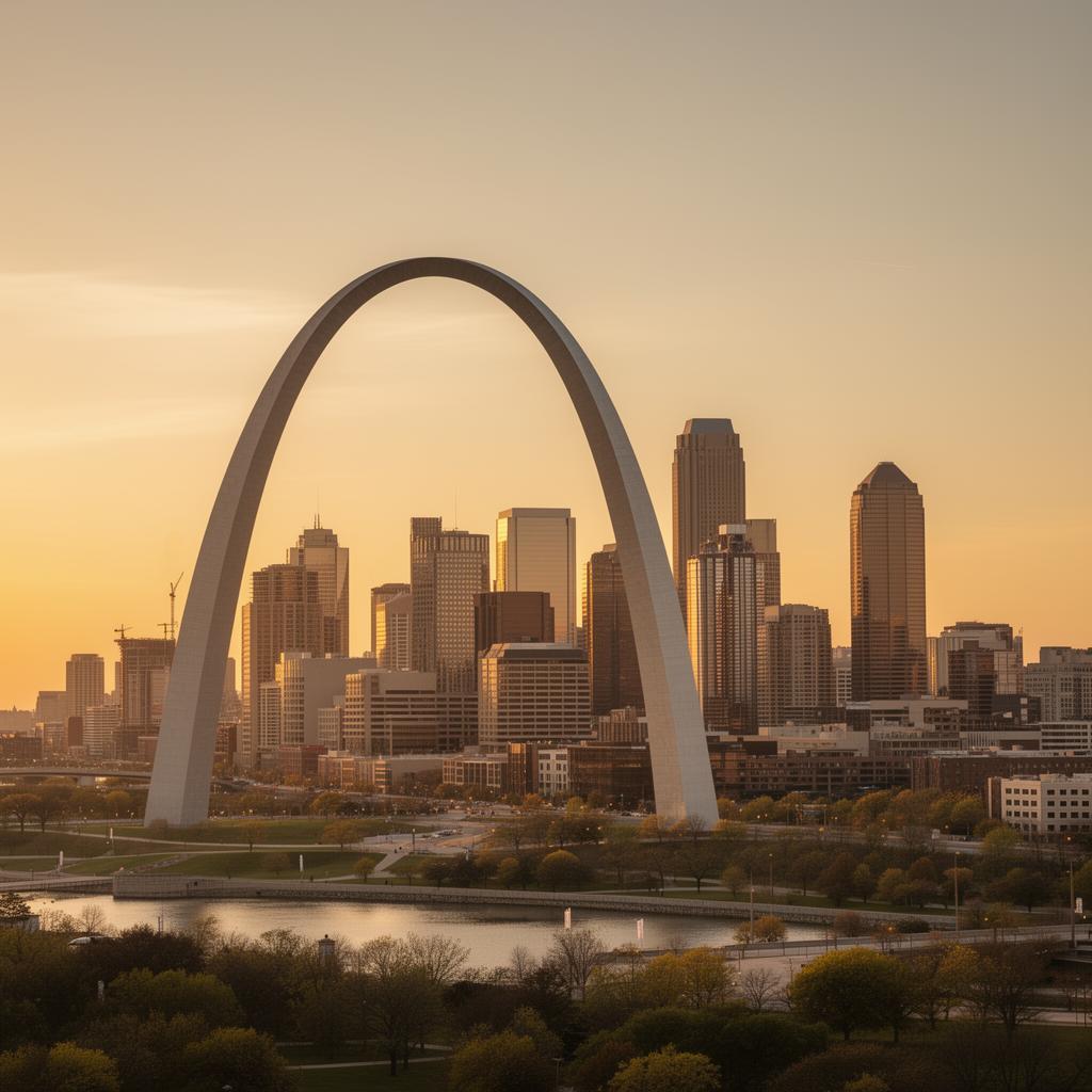 St. Louis skyline and Gateway Arch